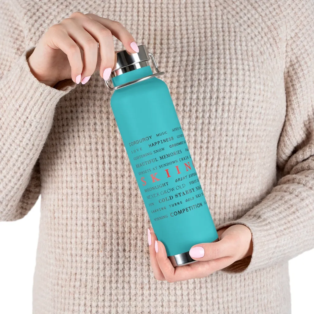 Skiing Memories Vacuum Insulated Bottle, Skiing Bottle, Skier Gifts