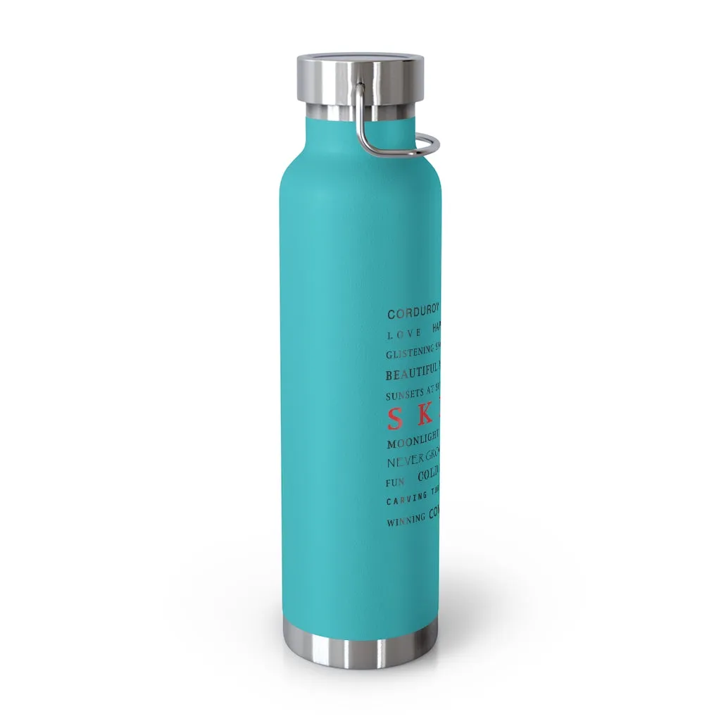 Skiing Memories Vacuum Insulated Bottle, Skiing Bottle, Skier Gifts