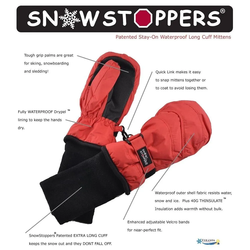 SnowStoppers Original Extended Cuff Mittens (Navy)