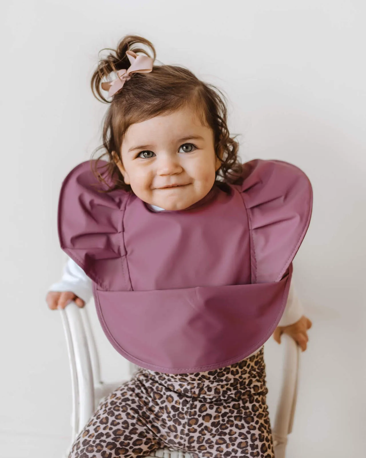 Snuggle Hunny Waterproof Frill Snuggle Bib - Mauve