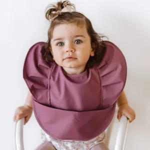 Snuggle Hunny Waterproof Frill Snuggle Bib - Mauve