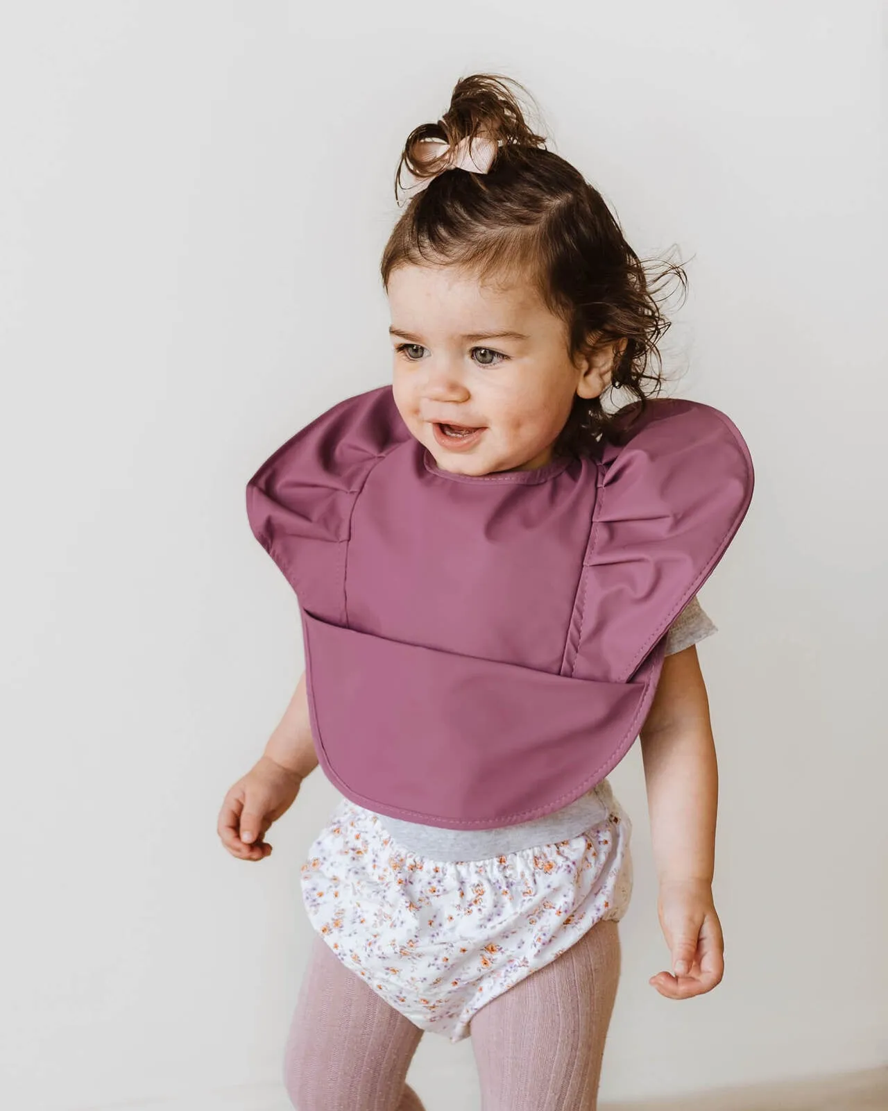 Snuggle Hunny Waterproof Frill Snuggle Bib - Mauve