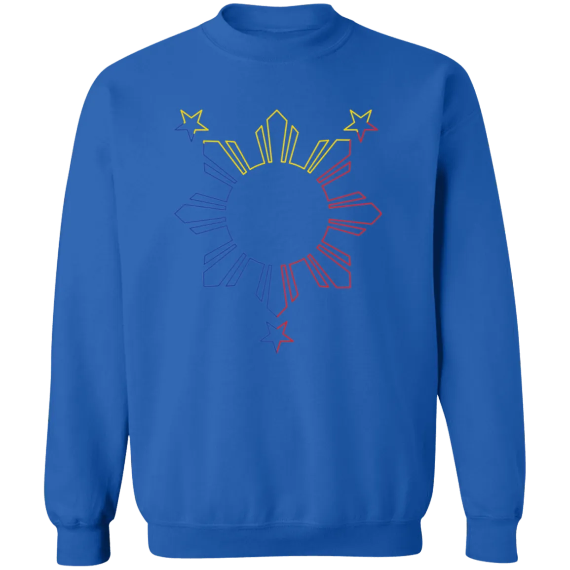 Sun and Stars Outline Unisex Crewneck Pullover Sweatshirt