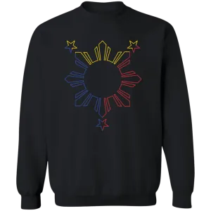 Sun and Stars Outline Unisex Crewneck Pullover Sweatshirt