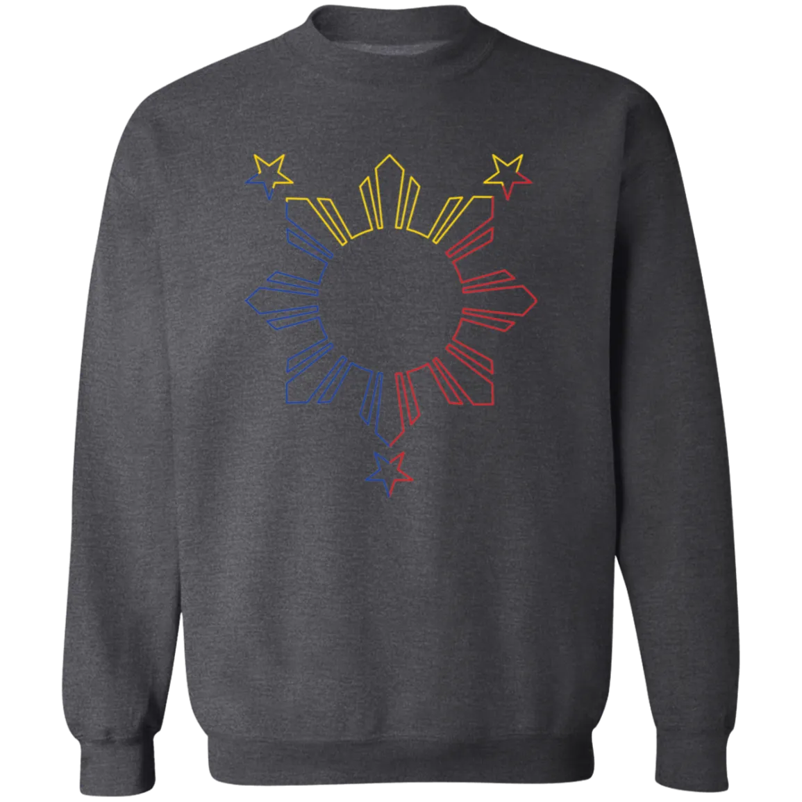 Sun and Stars Outline Unisex Crewneck Pullover Sweatshirt