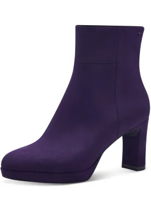 Tamaris Stella Vegan Booties Purple