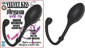 The Velvet Kiss Collection-Orgasm Oval Tip Black