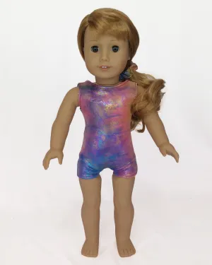 Tumbling Unitards Leopard Oil Dye for American Girl and 18inch Dolls