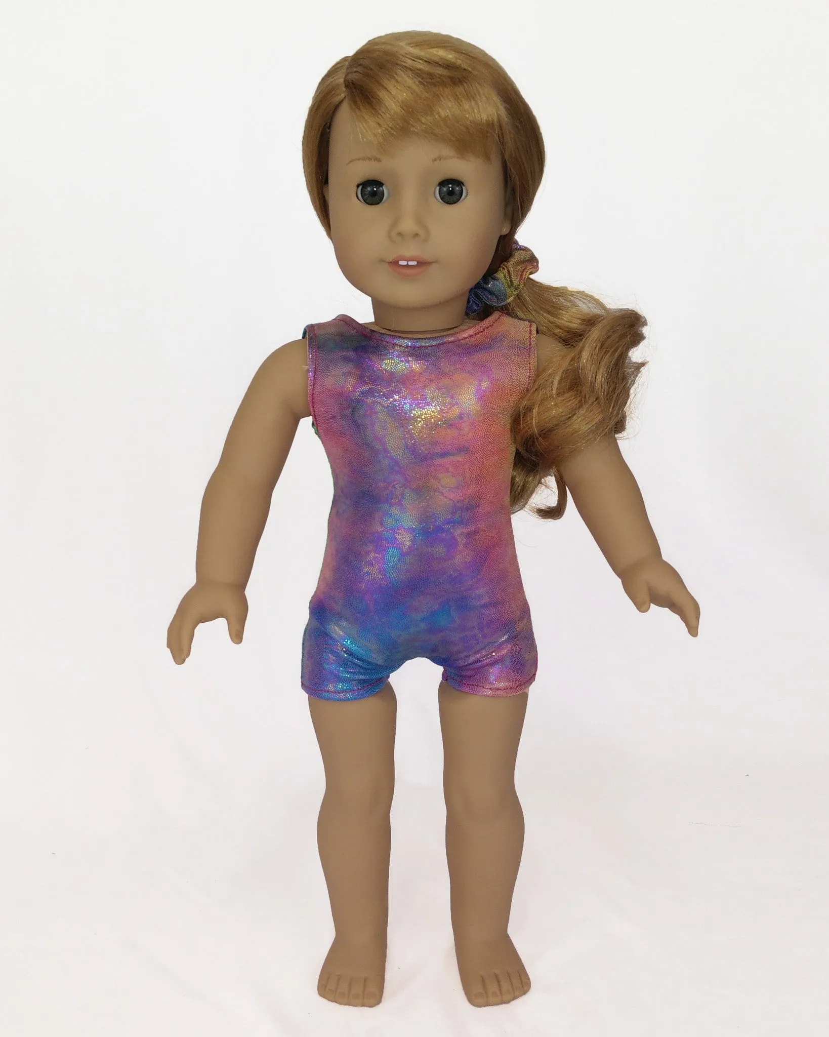 Tumbling Unitards Leopard Oil Dye for American Girl and 18inch Dolls
