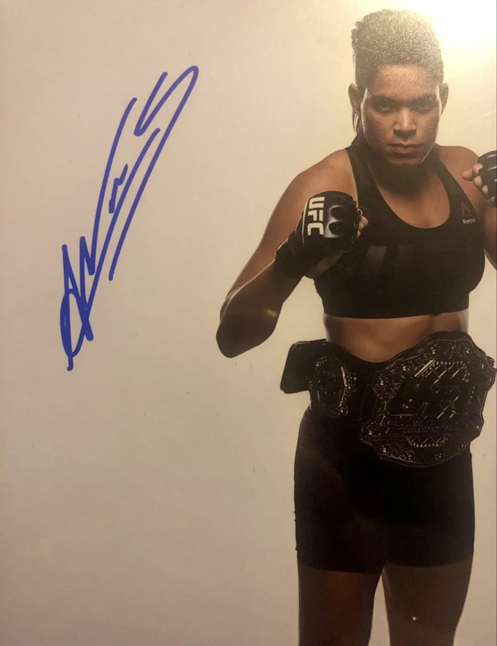 UFC Champ Amanda Nunes Autograph 8X10 color Photo JSA Certified