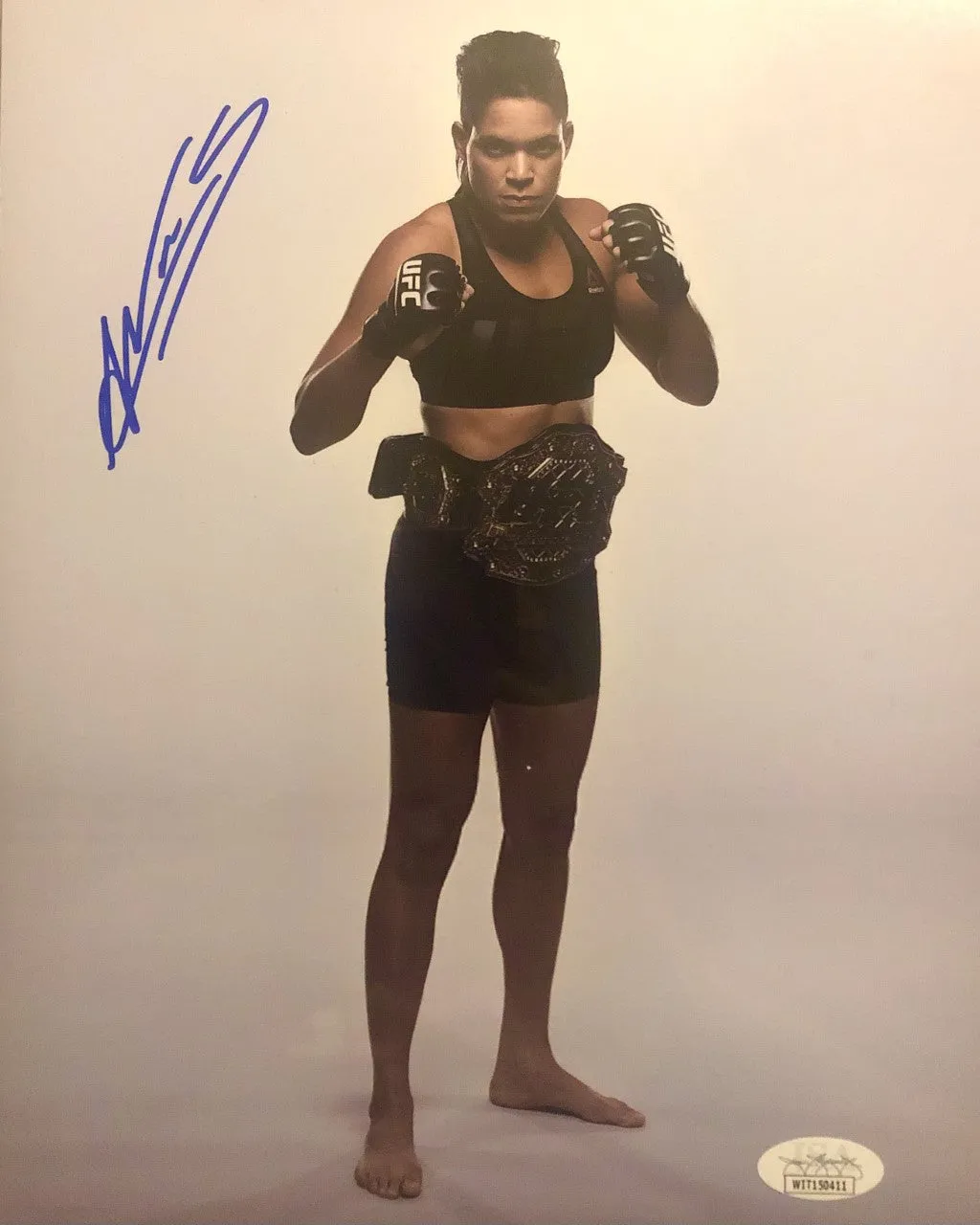 UFC Champ Amanda Nunes Autograph 8X10 color Photo JSA Certified