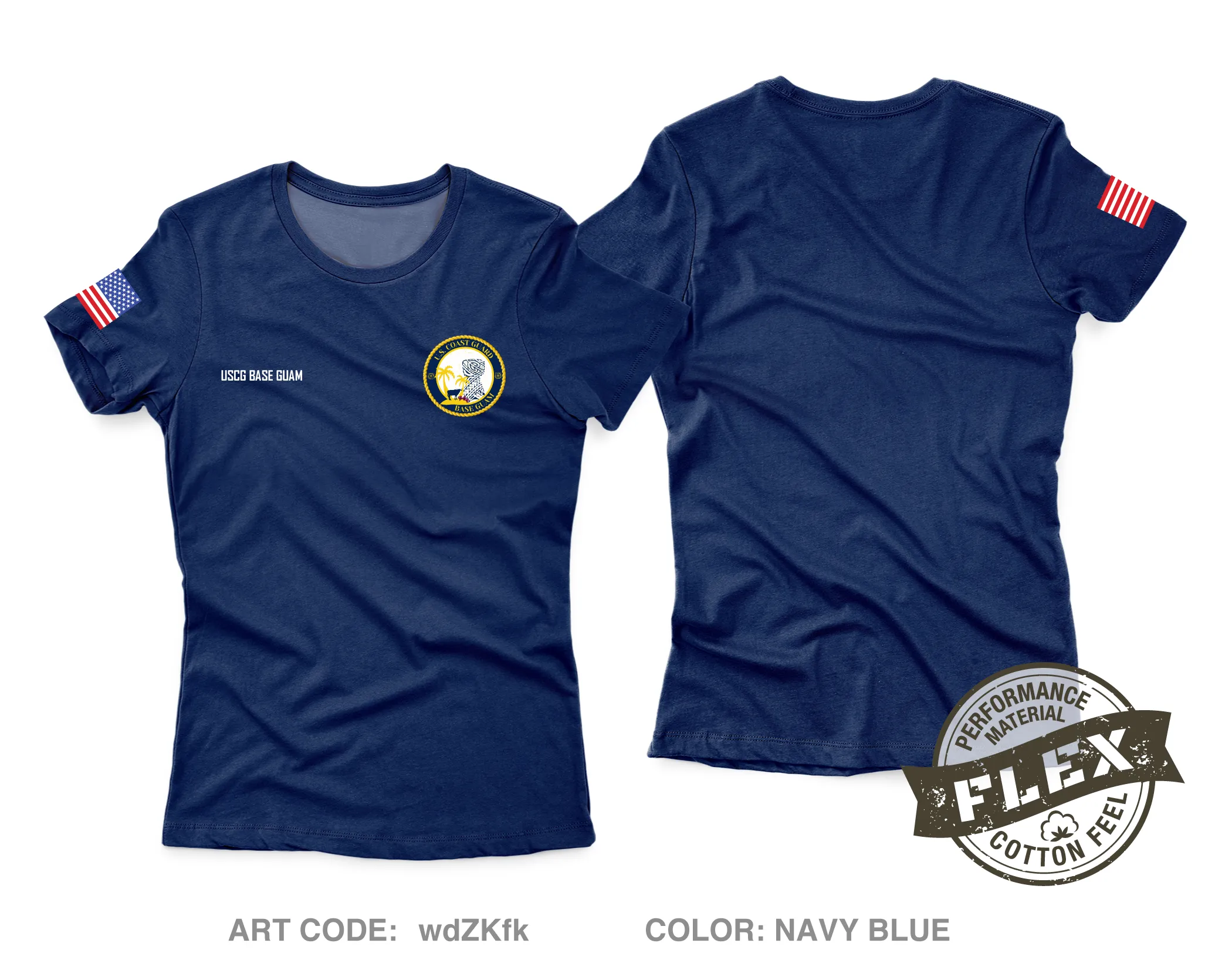 USCG Base Guam Core Women's SS Flex Performance Tee - wdZKfk