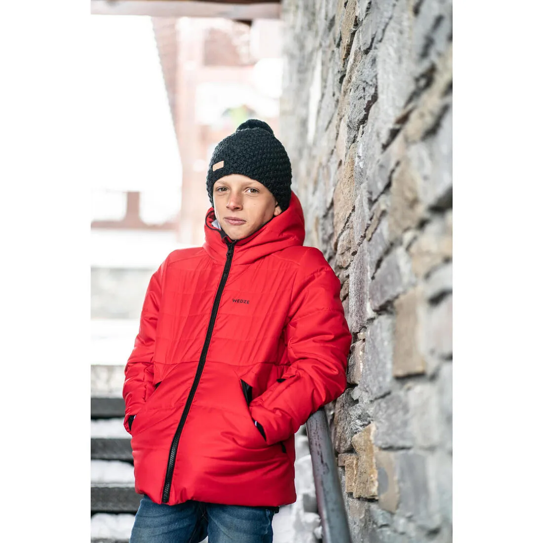 Very warm and waterproof children's padded ski jacket 180 WARM