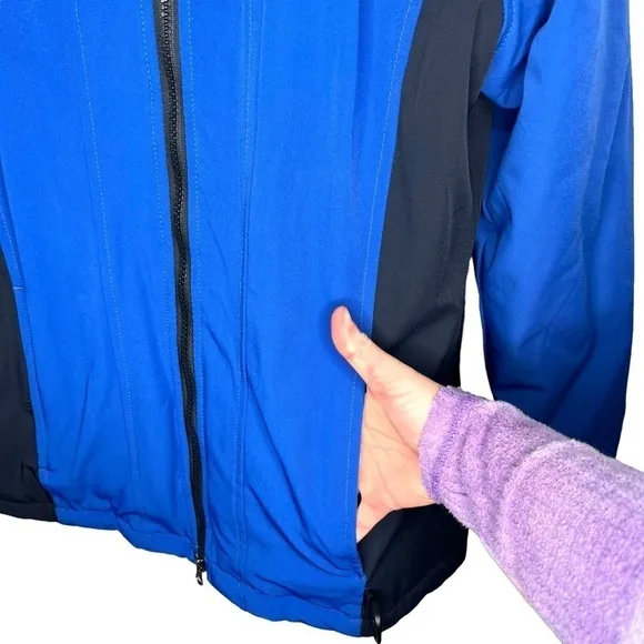 Vintage Eddie Bauer Unisex Blue Hooded Insulated Heavy Winter Jacket Size Small