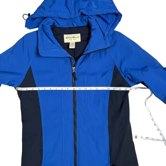 Vintage Eddie Bauer Unisex Blue Hooded Insulated Heavy Winter Jacket Size Small