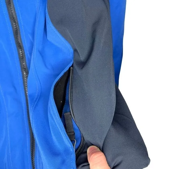 Vintage Eddie Bauer Unisex Blue Hooded Insulated Heavy Winter Jacket Size Small