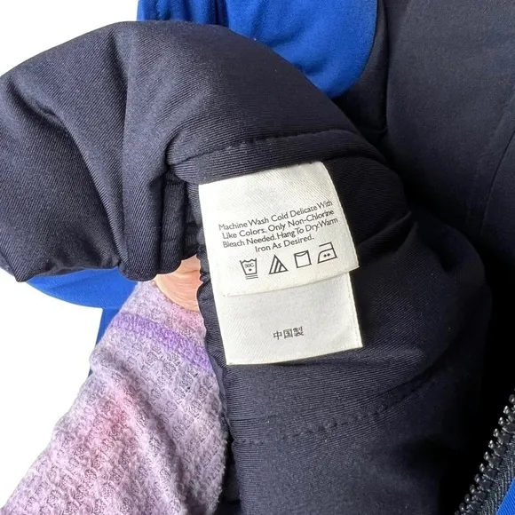 Vintage Eddie Bauer Unisex Blue Hooded Insulated Heavy Winter Jacket Size Small