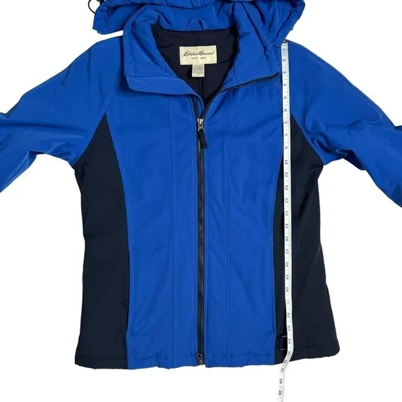 Vintage Eddie Bauer Unisex Blue Hooded Insulated Heavy Winter Jacket Size Small