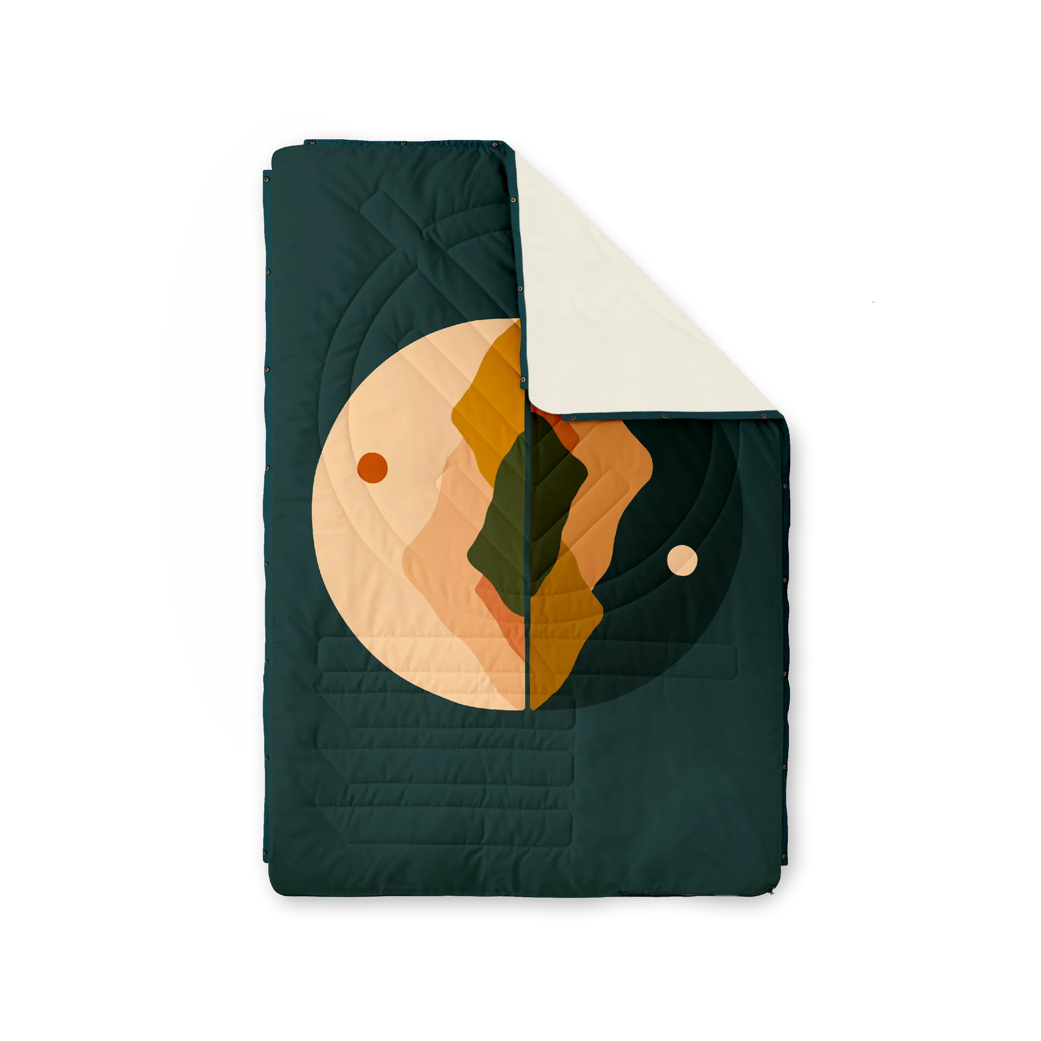 VOITED Fleece Outdoor Camping Blanket - Day & Night