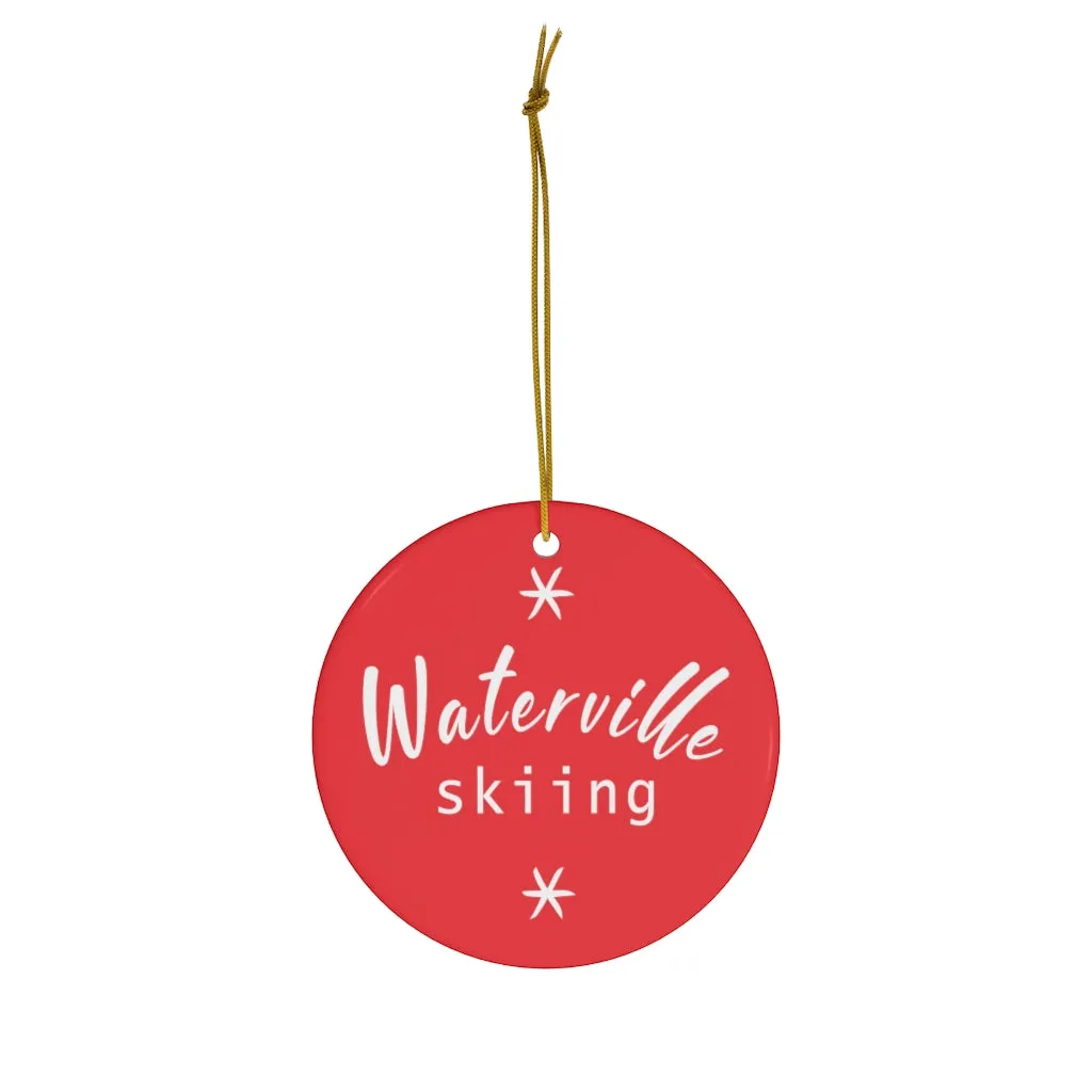 Waterville Christmas Skiing Ornament