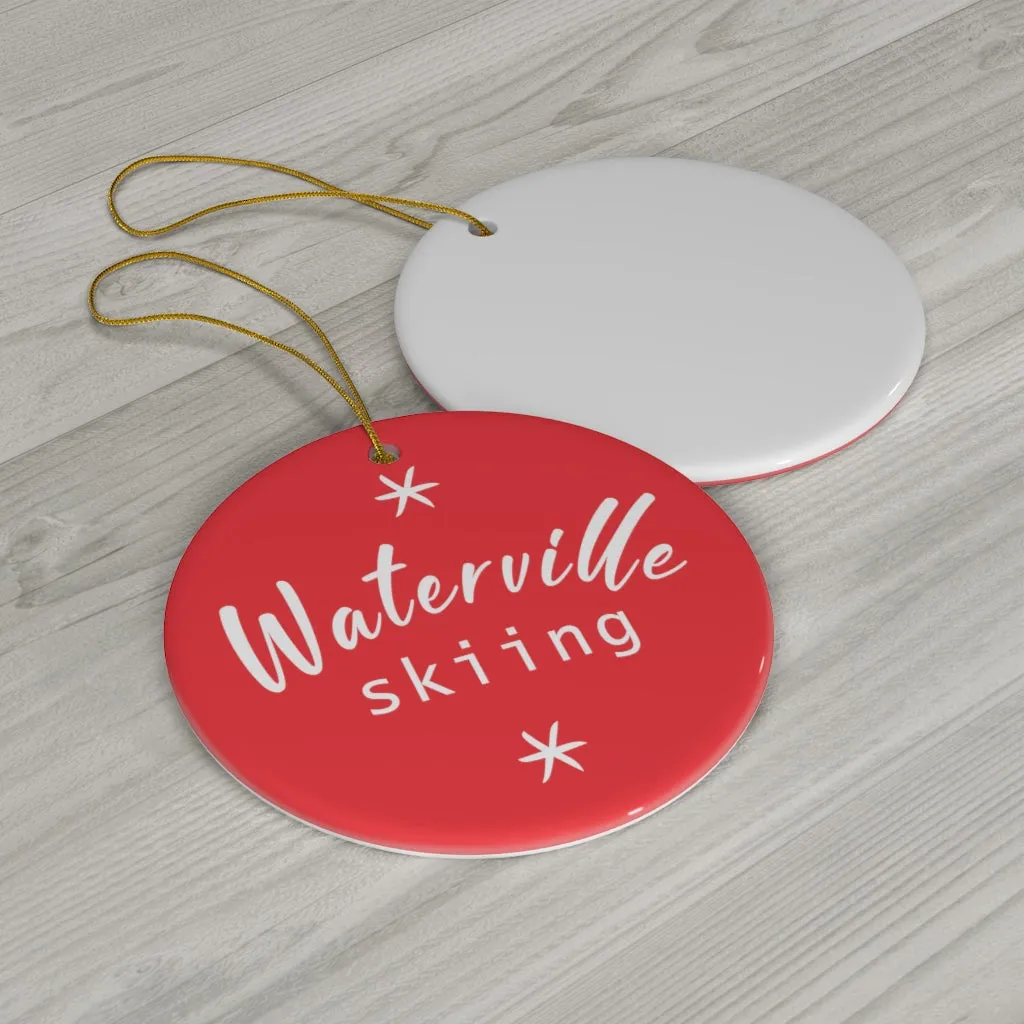 Waterville Christmas Skiing Ornament