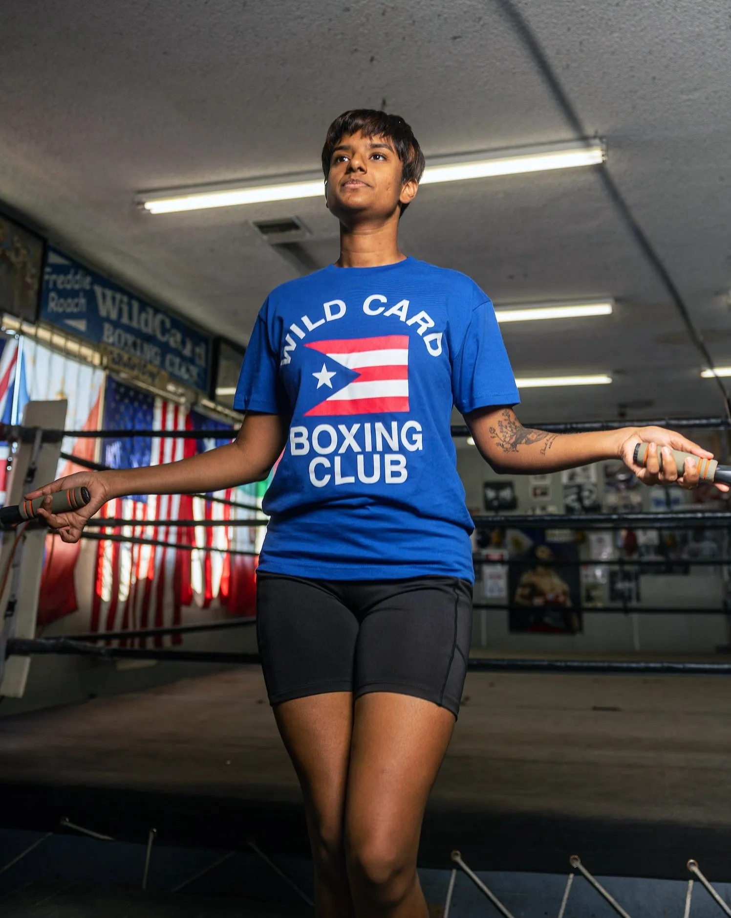 Wild Card Boxing Club Puerto Rico Logo Shirt - Blue