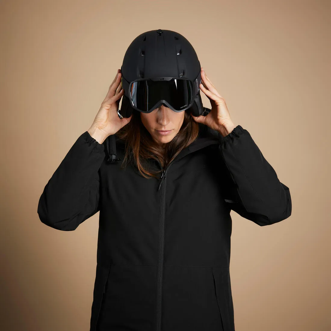 Women’s Warm and Waterproof Ski Jacket 100 - Black