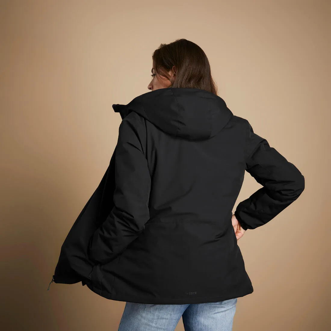 Women’s Warm and Waterproof Ski Jacket 100 - Black