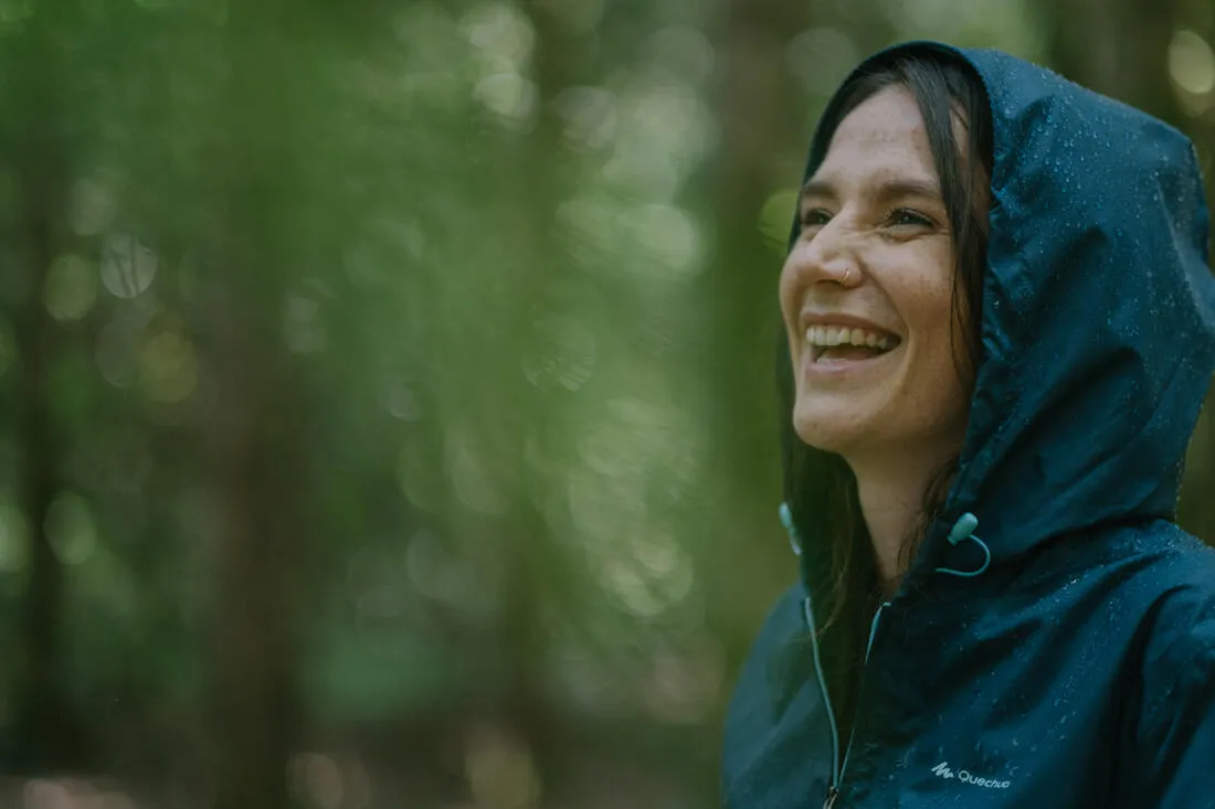 Women's Windproof and Water-repellent Hiking Jacket - Raincut 1/2 Zip