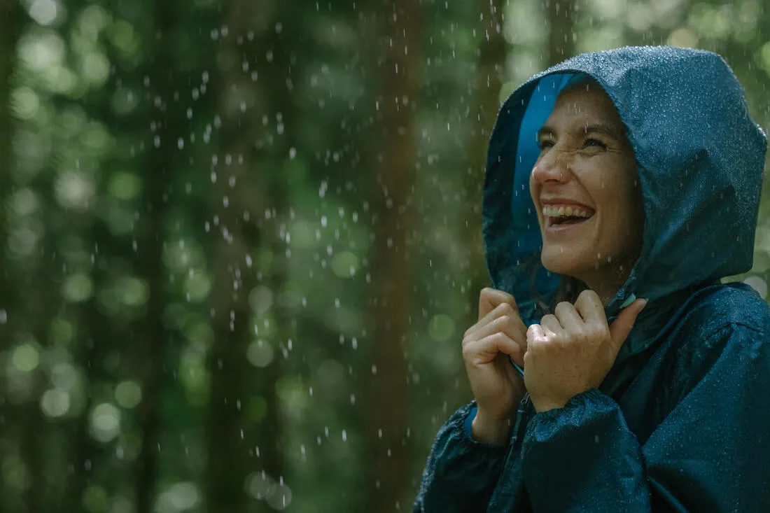 Women's Windproof and Water-repellent Hiking Jacket - Raincut 1/2 Zip