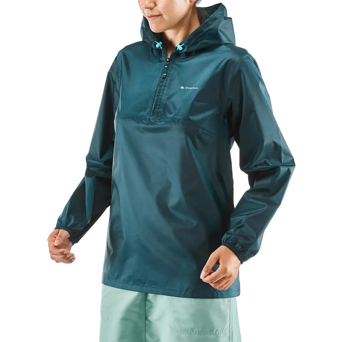 Women's Windproof and Water-repellent Hiking Jacket - Raincut 1/2 Zip