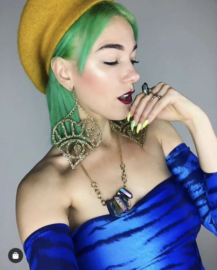 XL Gold Glitter Earrings