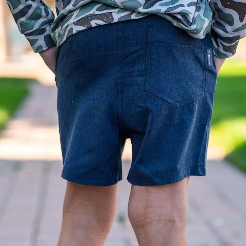 Youth Athletic Shorts in Heather Navy