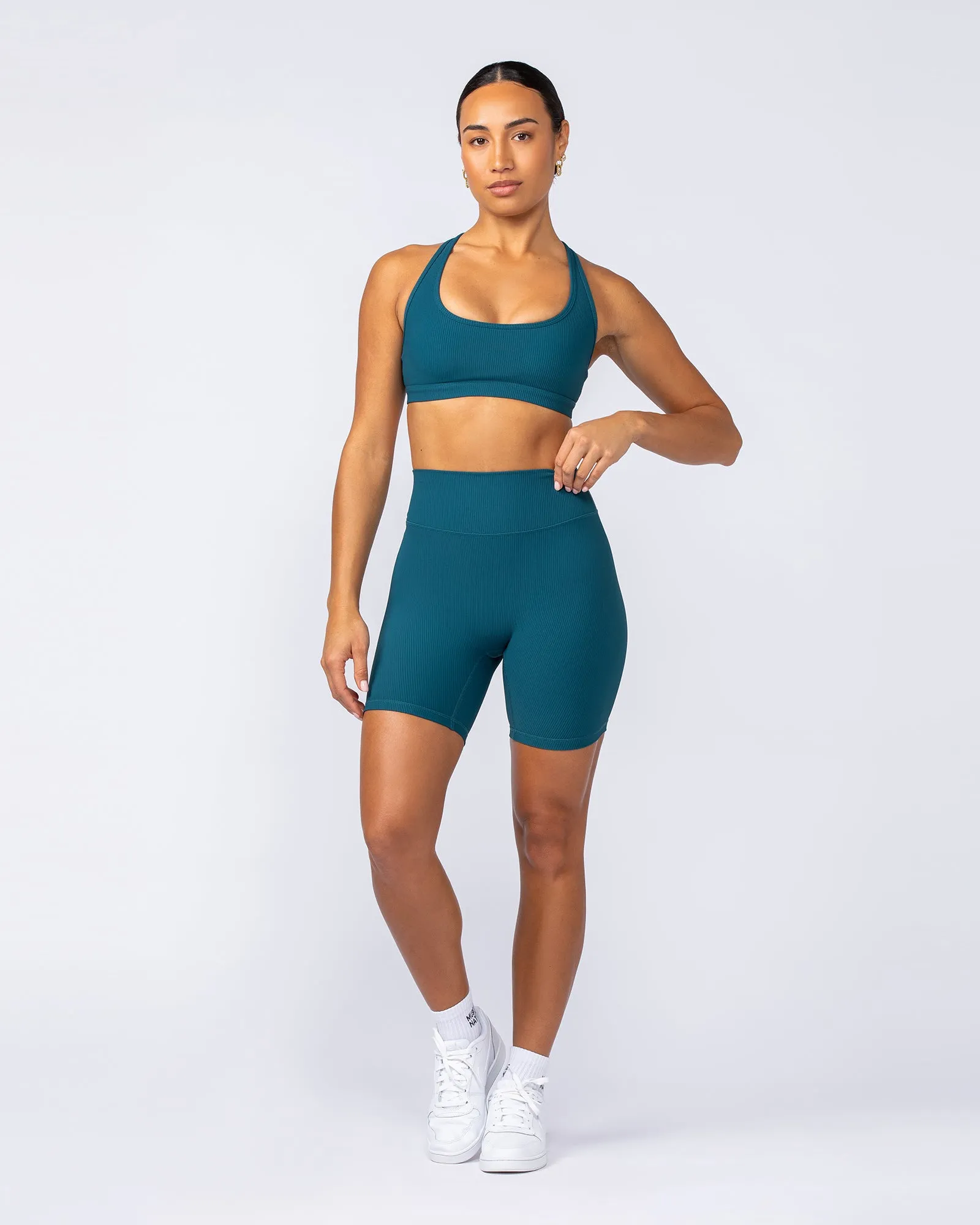 Zero Rise Rib Bike Shorts - Dark Marine