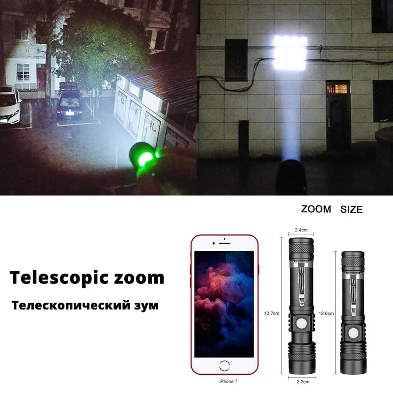 Zoomable High Power LED Camping Torch